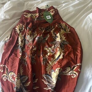 FARM Rio Burnt Orange Floral Bubble Skirt